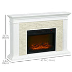 HOMCOM 31.5" Electric Fireplace with Mantel, Remote Control and 12H Timer - White-Auto on when the temperature of the fireplace insert is lower than the set temperature, and auto off when opposite 