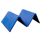 Soozier Folding Gymnastics Tumbling Mat - Exercise Mat with Carrying Handles for Yoga - MMA - Martial Arts - 4' W x 8' L x 2" D-PU cover is sealed by zipper 