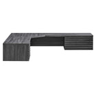Modway Render 54.5" Wall Mount Corner Office Desk - Charcoal-Full-Extension Glide Drawers