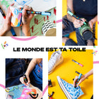 Posca - Marqueurs de peinture à base d'eau - Pointe fine réversible (0,9-1,3 mm) - Couleurs assorties - paquet de 8-
La pointe fine réversible de 0,9 à 1,3 mm fonctionne à la fois pour la coloration et le dessin de lignes.