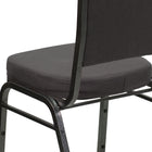 Flash Furniture – Chaise de banquet empilable Hercules à dossier en couronne, tissu gris avec cadre à veine argent-Panneau arrière sans couture
