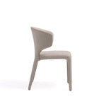 Manhattan Comfort Conrad 20.47" Mid-Century Modern Woven Tweed Upholstered Dining Chair - Wheat - Set of 2-Seat Height: 17.3"