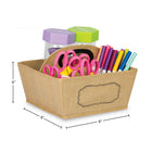Teacher Created Resources Burlap Storage Caddy-Measures 9" H x 9" W x 6" L