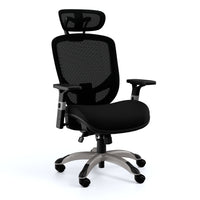 Staples - Fauteuil pivotant ergonomique en tissu Hyken XL pour les utilisateurs grands et costauds - Noir-Doté d’une largeur supplémentaire, d’une base renforcée et d’un ajustement unique pour soutenir les grands utilisateurs