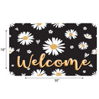 Ashley Productions The Original Fun Mat Welcome Mat - 18" x 30" - Daisies Welcome-Slip-Resistant and Durable: Heavy-duty rubber backing ensures safety and durability, perfect for high-traffic areas.