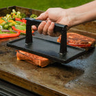 Razor Rectangle Cast Iron Meat Press-Prevents bacon from curling