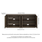 Hudson&Canal Mansfield 68"W Buffet Table - Alder Brown-8