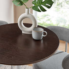 Modway Lippa 28" Round Wood Bar Table - White Cherry Walnut-Seats 2
