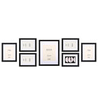 Gry Mattr - Ensemble de 7 cadres de galerie en bois - 15,90 po x 12,31 po x 2,68 po - Noir-Ensemble complet : comprend sept cadres de galerie pour créer un affichage cohérent et élégant