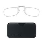 ThinOptics Reader with Universal Black Pod - 2.0 - Clear-The advanced polycarbonate lenses are imbued with a mild yellow filter to mitigate harmful blue light emitted from computers phones and tablets