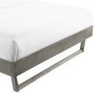 Modway Billie Wood Full Platform Bed Frame - Grey-Rubberwood Legs