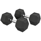 Soozier 45 lb Rubber Hex Dumbbells Weight Dumbbell for Home Office Gym - Set of 2-Help exercise your arms, shoulders, and back, and strengthen your muscles