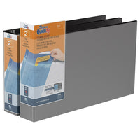 QuickFit Reliure View robuste, 11 po x 17 po, anneaux inclinés en D verrouillables 1 po, noir, paquet de 2-3 Reliure À Anneaux