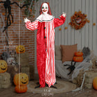 Outsunny 65" Life-Size Animated Clown Halloween Decoration-Made from robust, long-lasting materials ensuring enjoyment for many Halloweens 