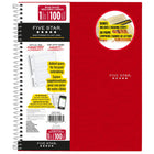 Five Star 1-Subject Focus Learn Notebook - 10-1/2" H x 8" W - 200 Pages-Double sided wide ruled sheets that are ink bleed resistant.