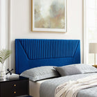 Modway Patience Channel Tufted Performance Velvet Full/Queen Headboard - Navy-Performance Velvet Upholstery