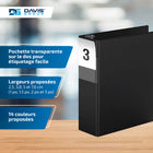 Davis Group Super économie, Reliure à anneaux en “D” inclinés 3 po, paquet de 6 – Noir-Anneau En D, Non Verrouillable