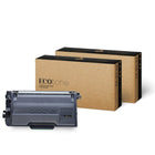 Ecotone Brother TN850 Remanufactured - High Yield - Black - 2 Pack -Colour: Black