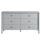 Modway Emmeline Scalloped 6-Drawer Dresser - Light Grey-8