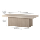 Hudson&Canal - Table basse rectangulaire Torren (122 cm de largeur) - Blanc aulne-9