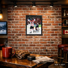 Frameworth - Sidney Crosby serie classique 2010 Olympiques but en or - toile encadree - 18.5" x 22.5"-Toile d'art de qualite museale professionnellement etiree et encadree dans un cadre noir elegant