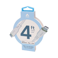 Amaze 4' USB-C to Lightning Cable - White -4ft Length: Compact and convenient for daily charging needs