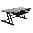 Support de bureau debout réglable en hauteur Rocelco de 45 pouces avec plateau de clavier coulissant et rétractable-Portée verticale améliorée (EVR)
