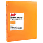 JAM Paper - Classeur en plastique de 1 -3 cm - orange - 3 anneaux-Couleur : Orange | Soyez élégant et organisé avec des classeurs colourés.