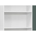 Monarch Specialties 7470 72"H Bookcase - White With 5 Shelves-71.25"H x 24.75"W x 11.75"D