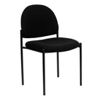 Flash Furniture Comfort Black Fabric Stackable Steel Side Reception Chair-Contemporary Style