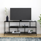 Hudson&Canal Winthrop TV Stand with Metal Shelves for TV's up to 60" - Blackened Bronze-Clean with a soft, dry cloth and no harsh chemicals or abrasive cleaning materials