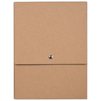 JAM Paper Vertical Snap Closure Portfolio - 12 1/8 x 9 x 1/2 - Brown Kraft-Colour: Brown Kraft