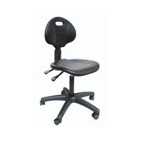 Nicer Interior - Chaise de laboratoire multifonction en uréthane - Noir-Siège profilé avec surface texturée pour une résistance au glissement et un confort optimal