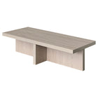 Hudson&Canal - Table basse rectangulaire Elna de 137 cm de largeur, , blanc aulne-Le plateau de table a une capacité de poids de 50 lb
