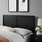 Modway - Archie Bois Tête de lit Queen, Noir-Bois d’hévéa et placage MDF