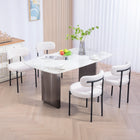HOMCOM - Chaises de salle à manger avec pieds en acier pour cuisine - blanc crème - ensemble de 4-Les assises rembourrées offrent un confort exceptionnel 
