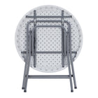 TygerClaw 32" Durable Non Slip Round Folding Table -Heavy duty steel frame supports a high weight capacity of 220.5 lb