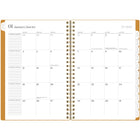 Cambridge - Agenda hebdomadaire/mensuel WorkStyle Focus 2026 - 8 1/2 po H x 5 1/2 po l - argile - bilingue-Couverture en poly durable avec des accents dorés