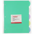 Staples - Separateurs à onglets en polypropylene - 5 Onglets - Pastel-Intercalaires en polyethylene de format lettre standard; 5 onglets
