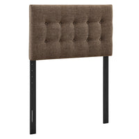 Modway Emily Fabric Upholstered Twin Size Headboard - Mocha-Premium Linen-Like Fabric