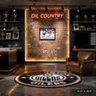 McDavid C. & Draisaitl L. Oilers Action - Framed Canvas - 31" x 22"-Officially licensed by the NHL and NHLPA