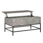 HOMCOM Lift Top Coffee Table with Hidden Storage Compartment - Grey-Modern design can fit any decor and stand out in your home
