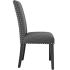 Modway - Parcel Tissu Fauteuil d’appoint de salle à manger Ensemble de 4 - Gris-Finement rembourré en polyester