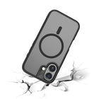 TUFF8 iPhone 16 Plus GlideGuard Mag Rugged Case - Smoke Black-MagSafe Compatible: The MagSafe TUFF8 Cases are built with strong magnets for secure alignment with any MagSafe and wireless charger for faster and easier charging