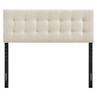 Modway Emily Fabric Upholstered Queen Size Headboard - Ecru-Seven Mounting Positions