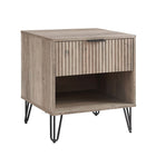 Manhattan Comfort DUMBO Modern 1-Drawer Nightstand and 3-Drawer Dresser Set - Rustic Grey-30 Day Limited Manufacturer's Warranty