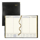 Brownline 2027 Executive Appointment Book Daily Planner with Sewn Binding - 10-3/4" x 7-3/4" - Black - Trilingual-12-Month: January 2027 to December 2027