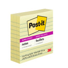 Post-it Super Sticky Notes - 4" x 4" - Canary Yellow - Lined - 270 sheets - 3 Pack-Now you can stick your notes where they'll really get noticed...like monitors, doors and walls