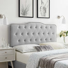 Modway Sophia Tufted Performance Velvet Twin Headboard - Light Grey-5 Mounting Positions
