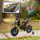 Qaba 12V Aprilia Licensed Battery-Powered Kids Electric Motorcycle - Yellow-Dual 12V motors allow for 1-hour continuous use at 3.7 mph (6km/h) 